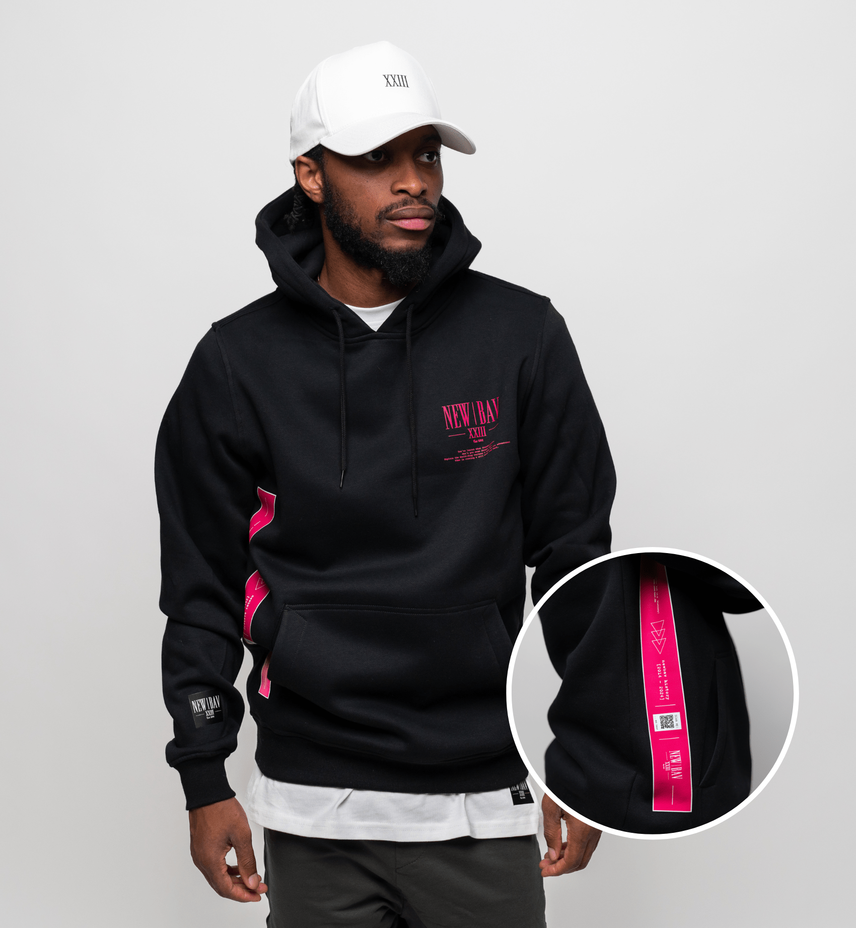 NB Navas Hoodie Fluropink/Black - new - bav